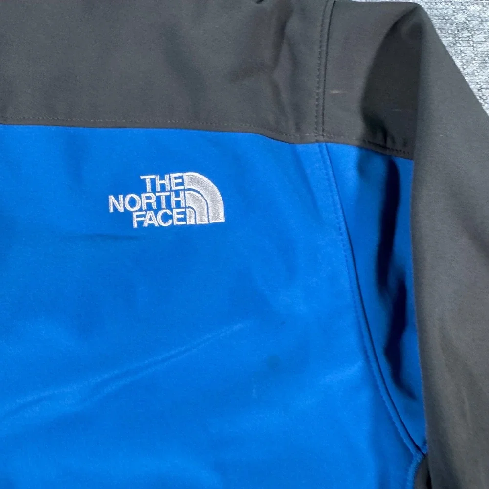 The North Face Apex Bionic Jacket Mens Medium Blue Grey Softshell Windproof Coat